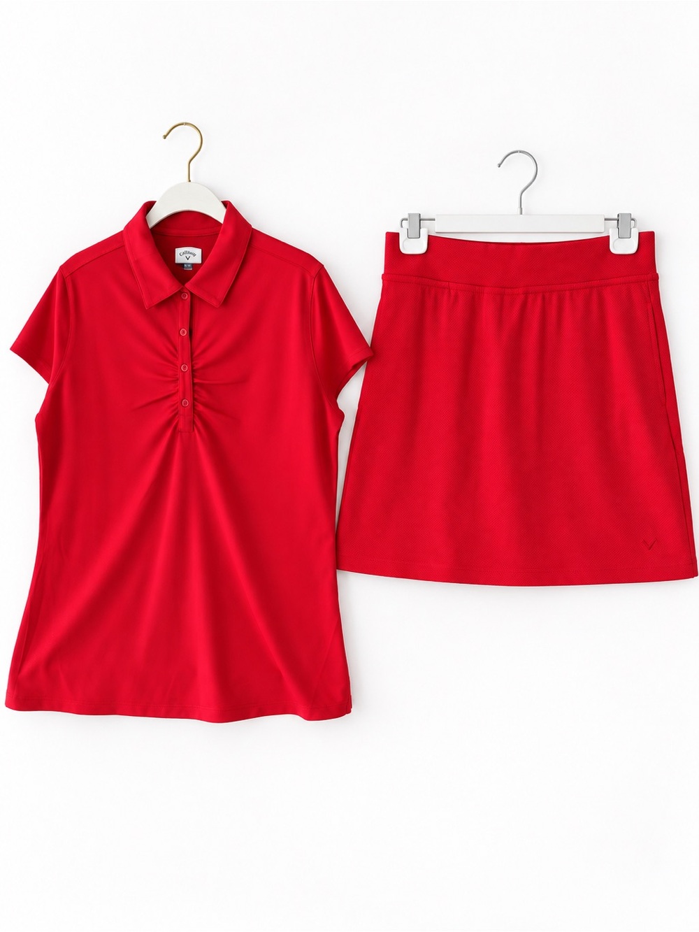 Callaway Women’s Red Golf Polo & Skort Set Size Medium